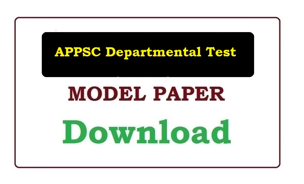 APPSC Departmental Test Model Paper 2022
