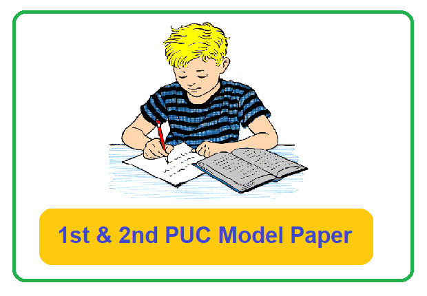 Karnataka 1st & 2nd PUC Model Paper 2022