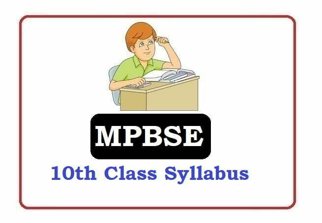 MPBSE 10th Syllabus 2020, MP 10th Syllabus 2020, MPE 10th Syllabus 2020